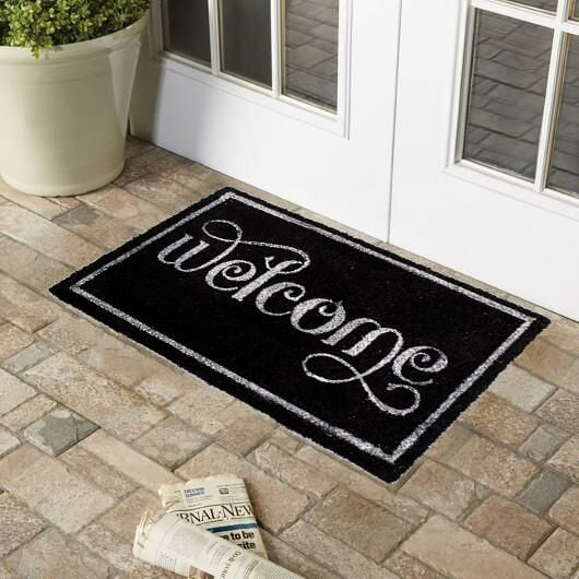 Giz Home Koko Kapı Paspası 45X75 Siyah Welcome