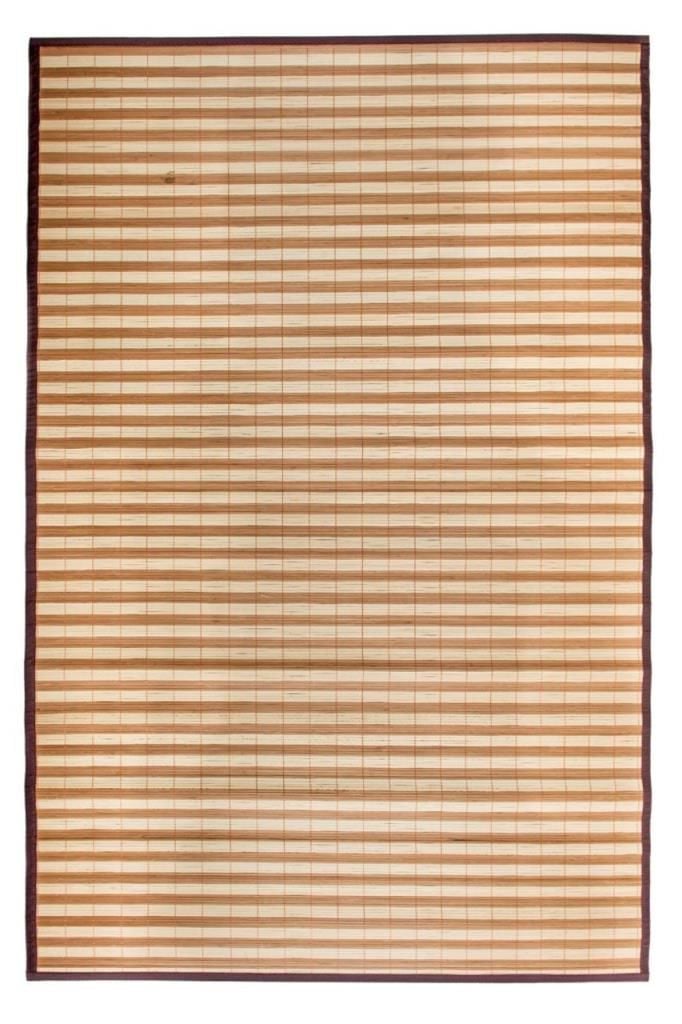 Giz Home Bambu Kilim Kahve Çizgili