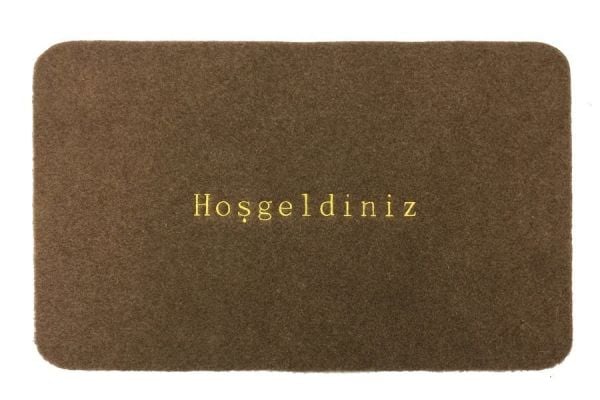 Giz Home Yapma Çiçek/Teri Kapı Paspası 40X60 Kahve Hoşgeldiniz