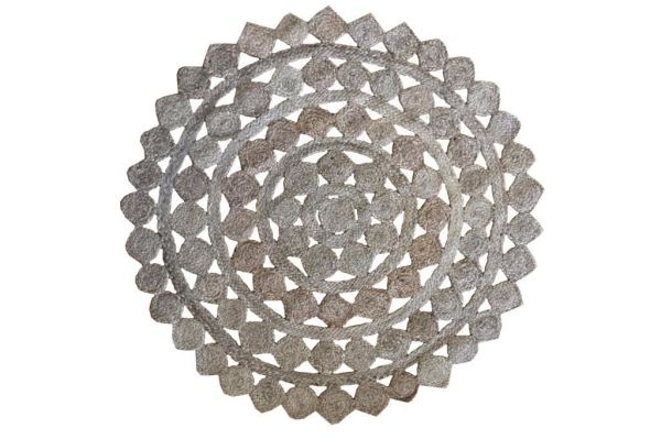 Giz Home Bolero Jüt Örgü Halı G01 120X120 Cm