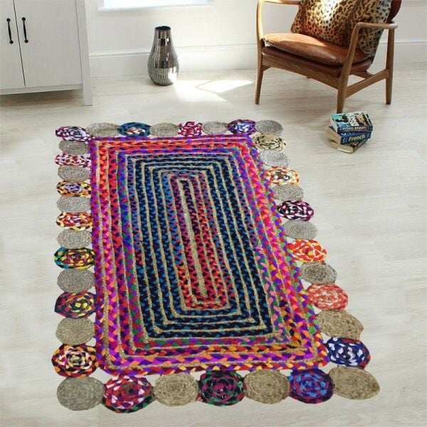 Giz Home Bolero Jüt Örgü Halı D15  120X180 Cm