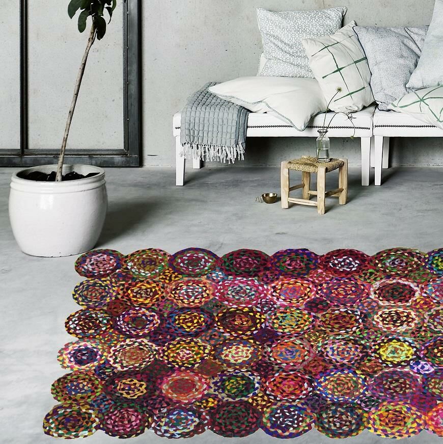 Giz Home Bolero Jüt Örgü Halı D18  120X180 Cm