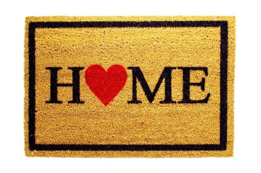 Giz Home Koko Kapı Paspası 40X60 Home Kalp Çerçeveli