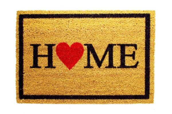Giz Home Koko Kapı Paspası 40X60 Home Kalp Çerçeveli