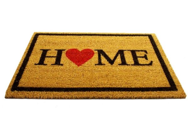 Giz Home Koko Kapı Paspası 40X60 Home Kalp Çerçeveli