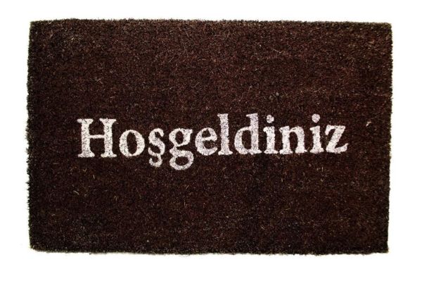 Giz Home Koko Kapı Paspası 33X55 Koyu Kahve Hoşgeldiniz