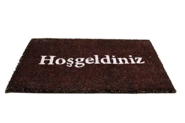 Giz Home Koko Kapı Paspası 33X55 Koyu Kahve Hoşgeldiniz