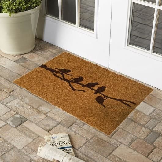 Giz Home Koko Kapı Paspası 40X60 Cm Bej Sonbahar Kuşlar