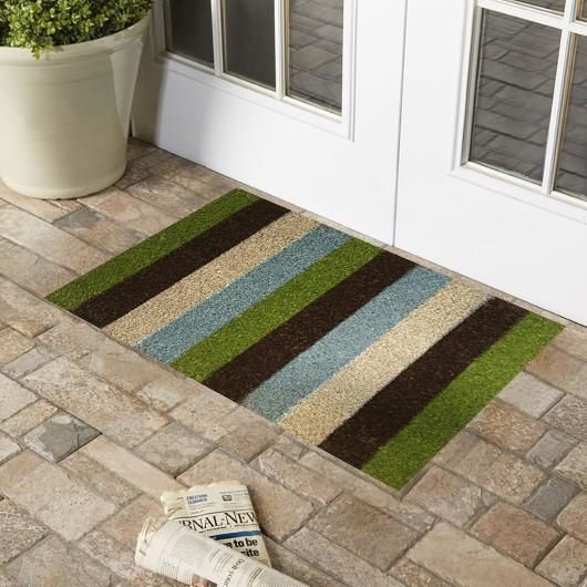 Giz Home Koko Kapı Paspası 40X60 Cm Renkli Çizgili