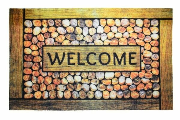 Giz Home Trendy Kapı Paspası 45X75 Welcome Taş