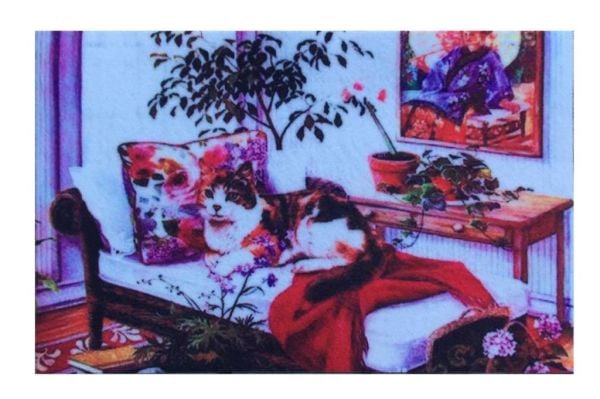Giz Home Trendy Kapı Paspası 45X75 Koltukta Kedi