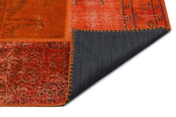 Giz Home Anadolu Patchwork El Örgüsü Halı 160X230 Turuncu
