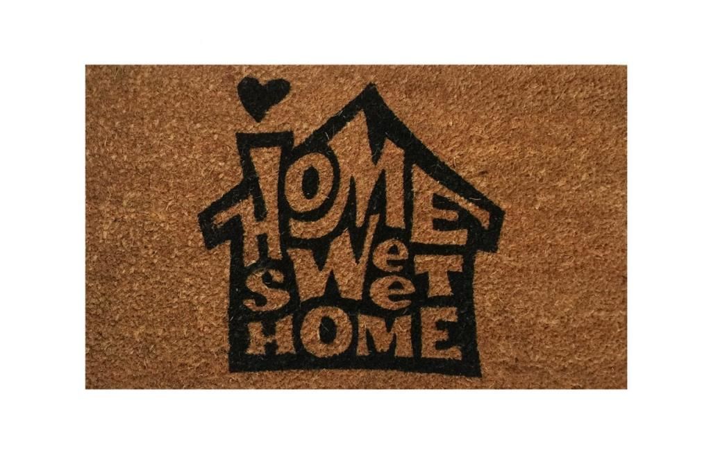 Giz Home Koko Kapı Paspası 35X60 Cm Home Sweet Siyah Ev