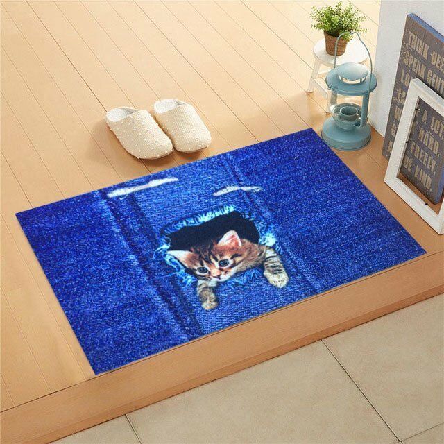Giz Home Trendy Kapı Paspası 45X75 Yaramaz Kedi