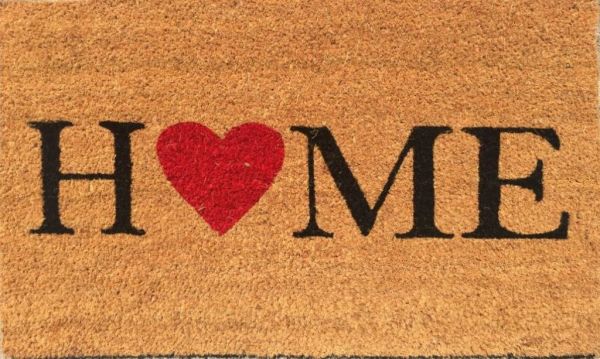 Giz Home Koko Kapı Paspası 40X60 Home Kalp
