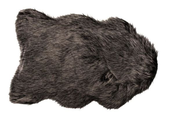 Giz Home Alaska Peluş Post Halı Siyah Kırçıllı