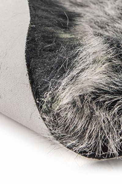 Giz Home Alaska Peluş Post Halı Siyah Kırçıllı