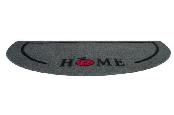 Giz Home İtalyan Luna Kapı Paspası 40X65 Yarımay Gri Uğur Böceği Home