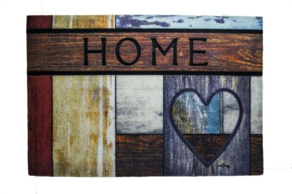 Giz Home Rock&Roll Kapı Paspası 45X75 Kalpli Home