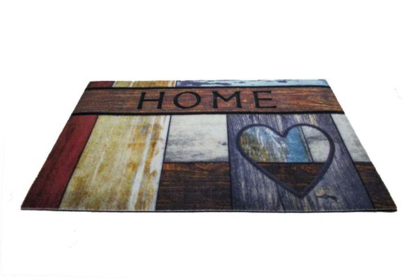 Giz Home Rock&Roll Kapı Paspası 45X75 Kalpli Home