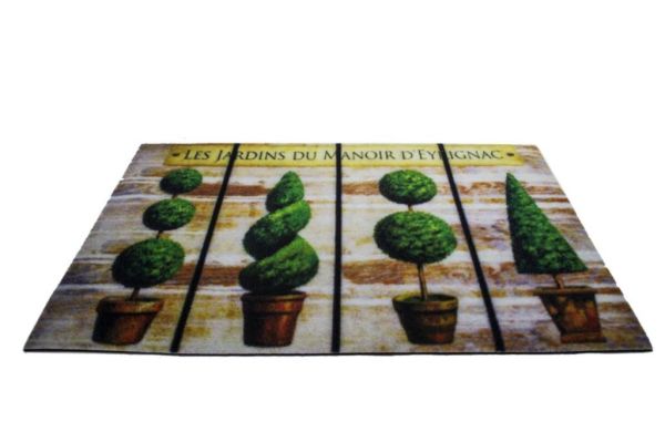 Giz Home Rock&Roll Kapı Paspası 45X75 Saksıda Ağaçlar