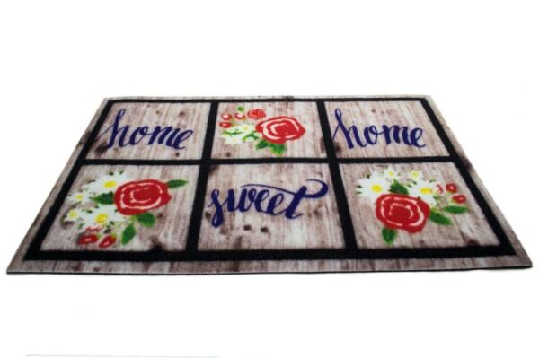 Giz Home Rock&Roll Kapı Paspası 45X75 Home Sweet Home Gül