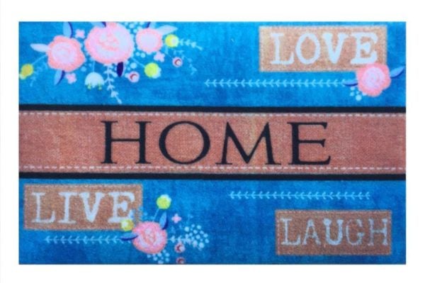 Giz Home Rock&Roll Kapı Paspası 45X75 Love Live Laugh