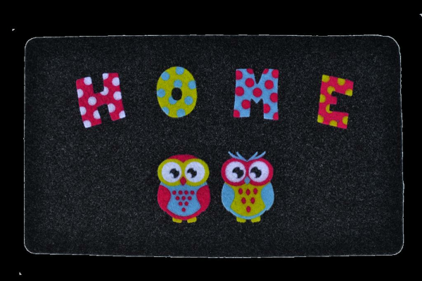 Giz Home İtalyan Kokardo Kapı Paspası 40X70 Home Baykuşlar