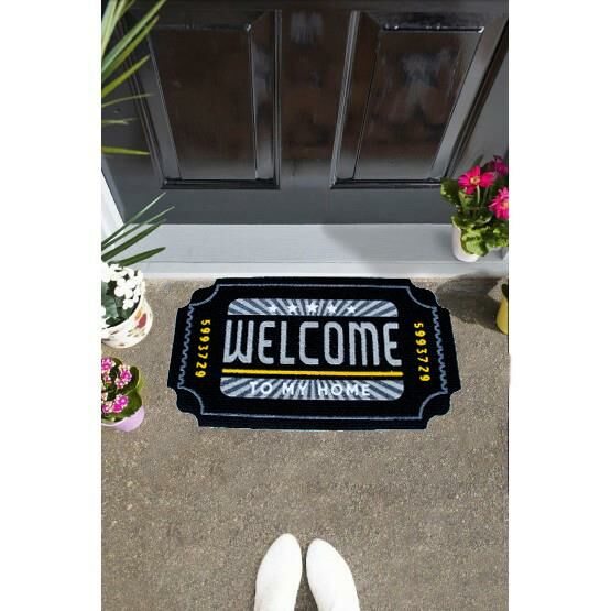 Giz Home İtalyan Kokardo Kapı Paspası 40X70 Welcome Home