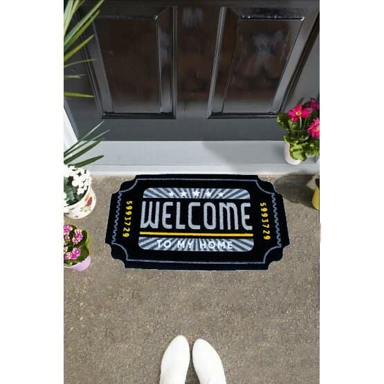 Giz Home İtalyan Kokardo Kapı Paspası 40X70 Welcome Home