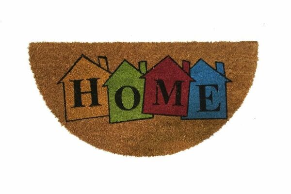 Giz Home Koko Yarımay Kapı Paspası 40X80 Cm Home Renkli Evler