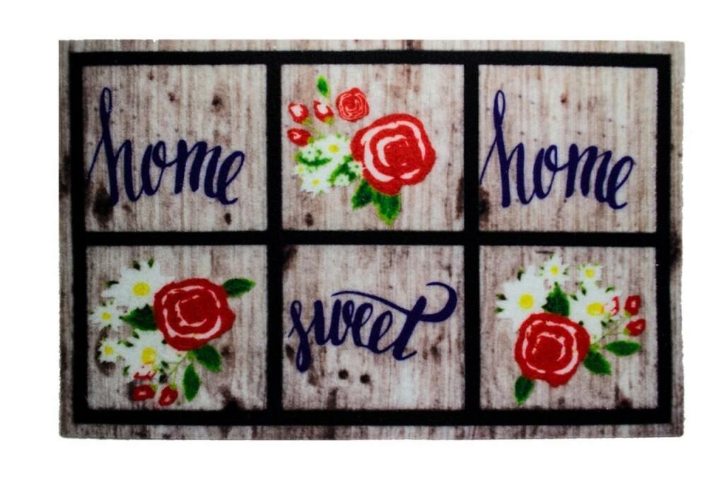 Giz Home Rock&Roll Kapı Paspası 40X60 Home Sweet Home Gül