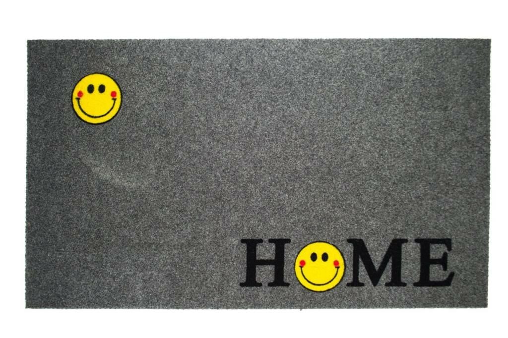 Giz Home Tody Flok Kapı Paspası 40X70 Gri Gülen Yüz