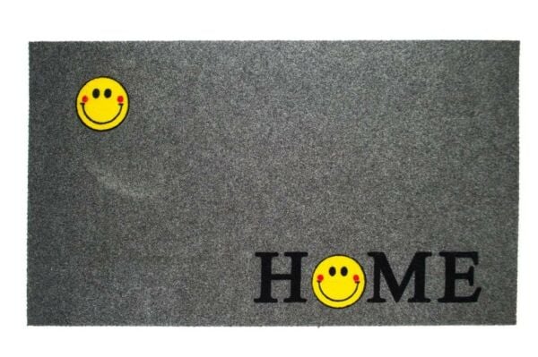 Giz Home Tody Flok Kapı Paspası 40X70 Gri Gülen Yüz
