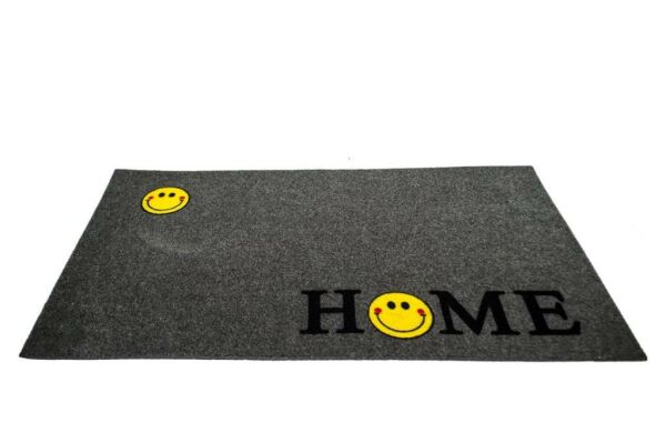 Giz Home Tody Flok Kapı Paspası 40X70 Gri Gülen Yüz