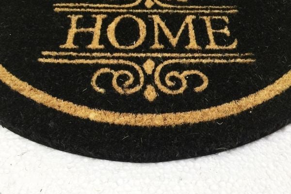 Giz Home Koko Kapı Paspası 35X60 Cm Yarımay Siyah Home Nakışlı