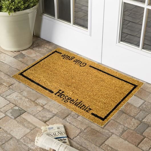 Giz Home Koko Kapı Paspası 33X60 Cm Güle Güle Hoşgeldiniz