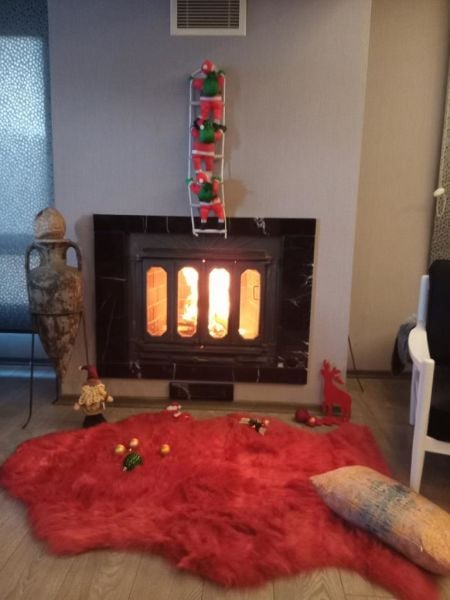 Giz Home Alaska Peluş Post Halı Kırmızı