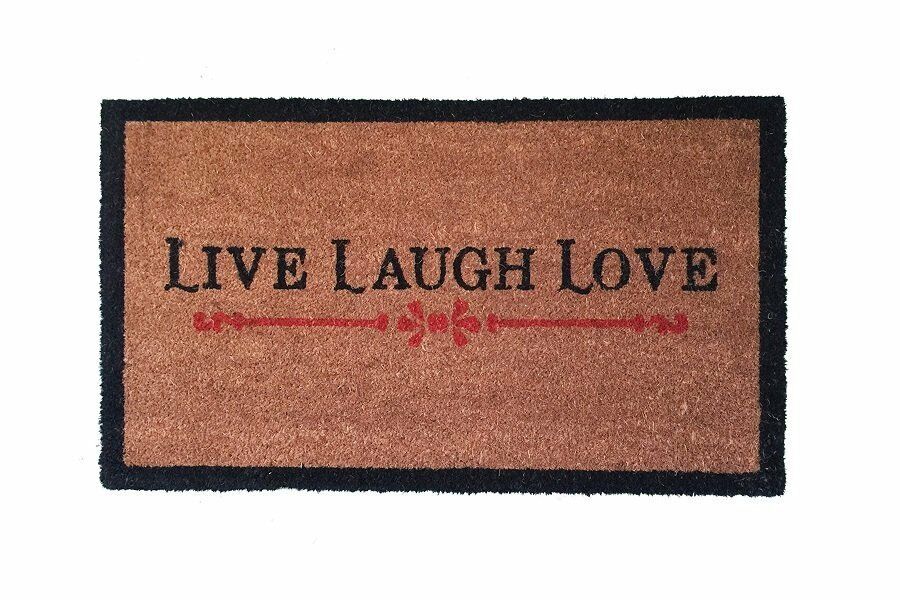 Giz Home Koko Kapı Paspası 50X90 Cm Live Laugh Love