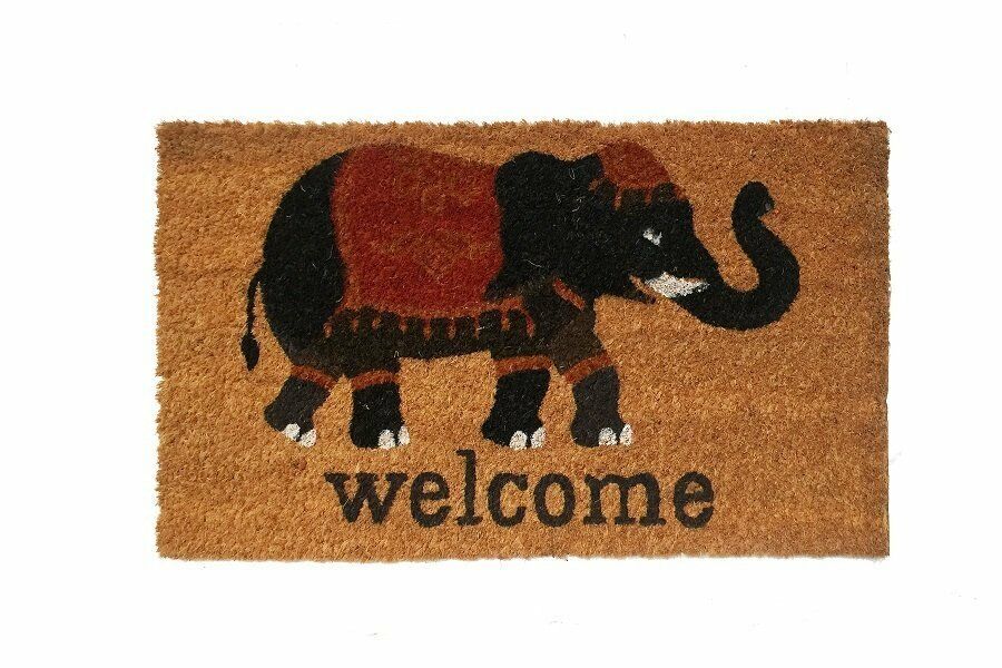 Giz Home Koko Kapı Paspası 35X60 Cm Siyah Welcome Fil