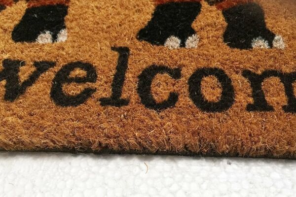 Giz Home Koko Kapı Paspası 35X60 Cm Siyah Welcome Fil