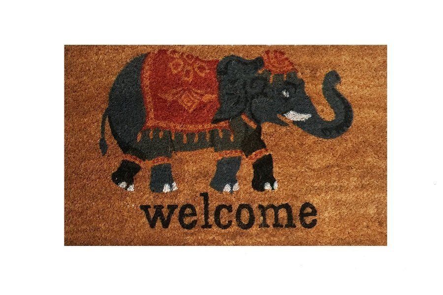 Giz Home Koko Kapı Paspası 35X60 Cm Gri Welcome Fil
