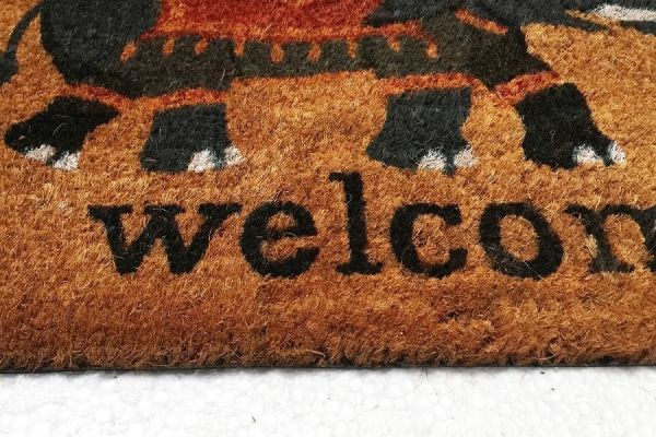 Giz Home Koko Kapı Paspası 35X60 Cm Gri Welcome Fil