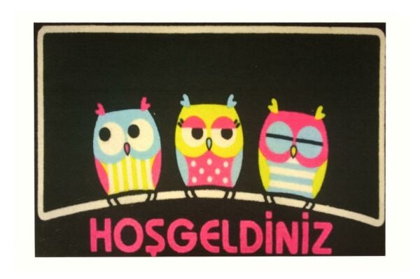 Giz Home Peppina Kapı Paspası 40X60 Üç Baykuş
