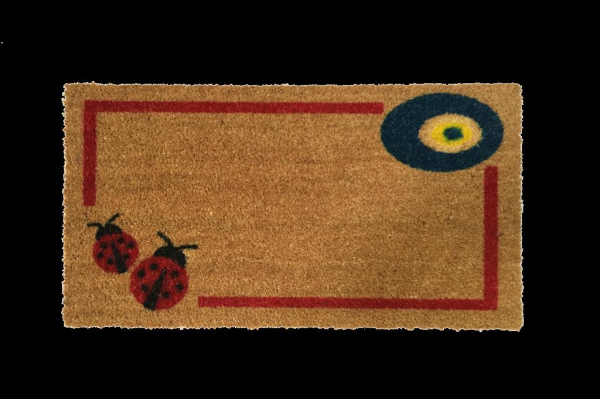 Giz Home Koko Kapı Paspası 40X70 Cm Nazar Uğur Böcekleri