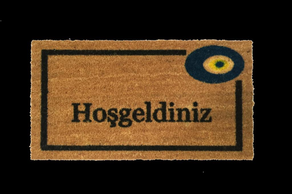 Giz Home Koko Kapı Paspası 40X70 Cm Nazar Hoşgeldiniz
