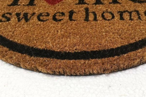 Giz Home Koko Kapı Paspası 33X60 Cm Yarımay  Home Sweet Home Kalp