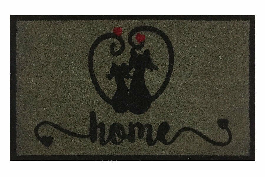 Giz Home Koko Kapı Paspası 45X75 Cm Gri Home Kediler