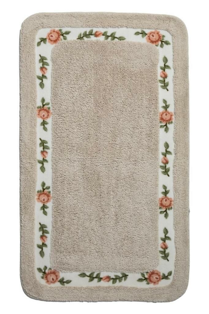 Giz Home Gül Banyo Paspası 80X150 Ivory