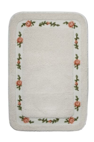 Giz Home Gül Banyo Paspası 70X120 White